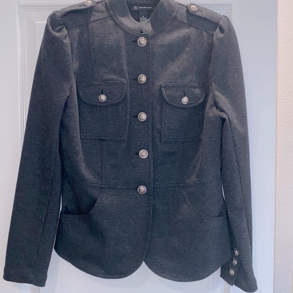 INC International Concepts Jackets & Blazers - Inc military style Dark Grey Jacket